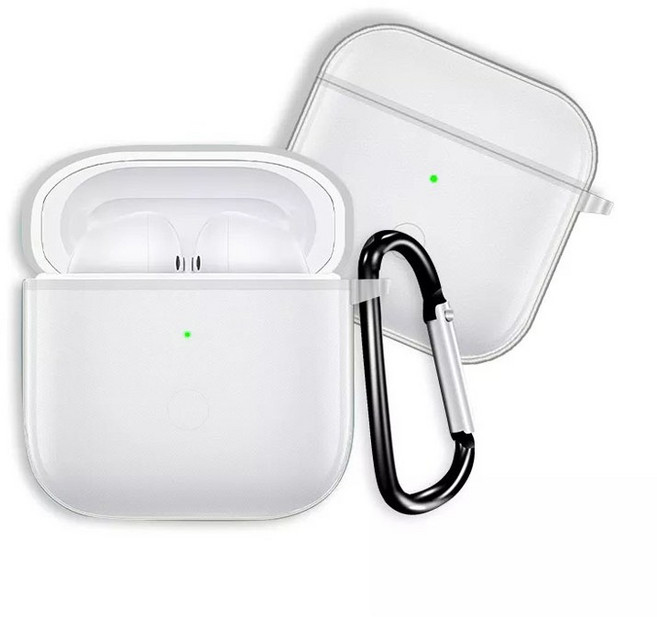 샤오미 레드미 버즈3 전용 슬림핏 투명 케이스 + 카라비너, 1개