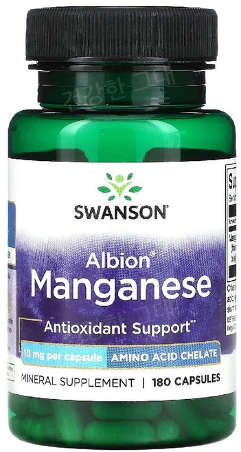 스완슨 알비온 망가니즈 망간 10mg 180캡슐 Manganese, 1개, 180정 - 쿠팡