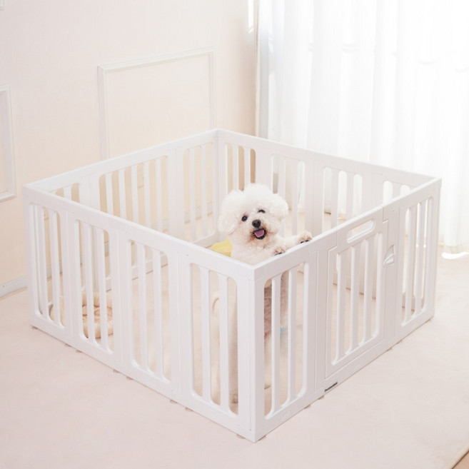 펫인 애견 울타리 세트 실내용 반려동물 펜스, 1개, 화이트