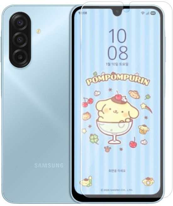 킨들리 KT키즈폰 폼폼푸린 갤럭시A17 강화유리 액정보호필름, 2개