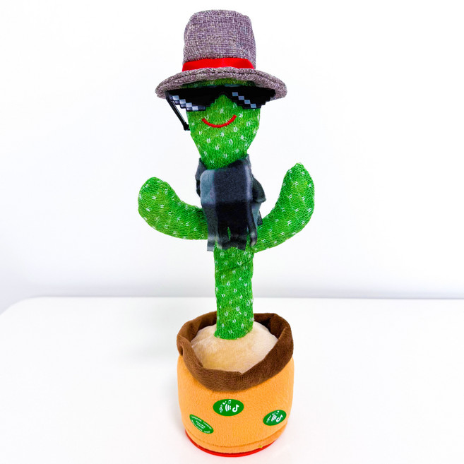 2세대 볼륨조절 가능 말하는 춤추는 선인장, 체크목도리선인장, 1개