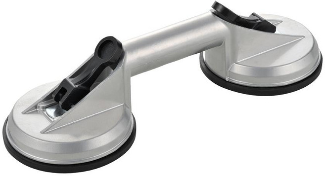 스마토 유리흡착기 2구 SM-VH02 대리석 흡착기 최대 흡착력 수직 80kg 수평 100kg 운반기 고무압착기 책상 유리 자동차 판재 철판 운반용 운반구 유리 흡착 패드 빨판, 1개