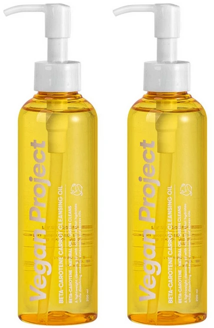 비건프로젝트 베타카로틴 당근 클렌징 오일, 2개, 200ml - 쿠팡
