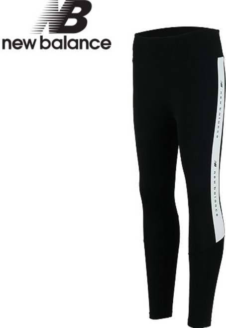 뉴발란스 여성 하이웨스트 워터 레깅스 NBNSA2W762, 블랙