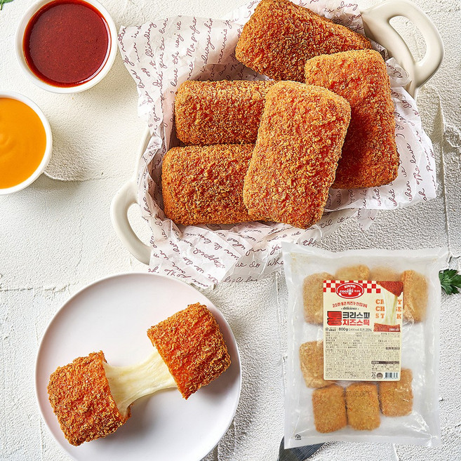 쿠즈락 통크리스피 치즈스틱 80g x 10개입 800g 미국식 통치즈 치즈튀김