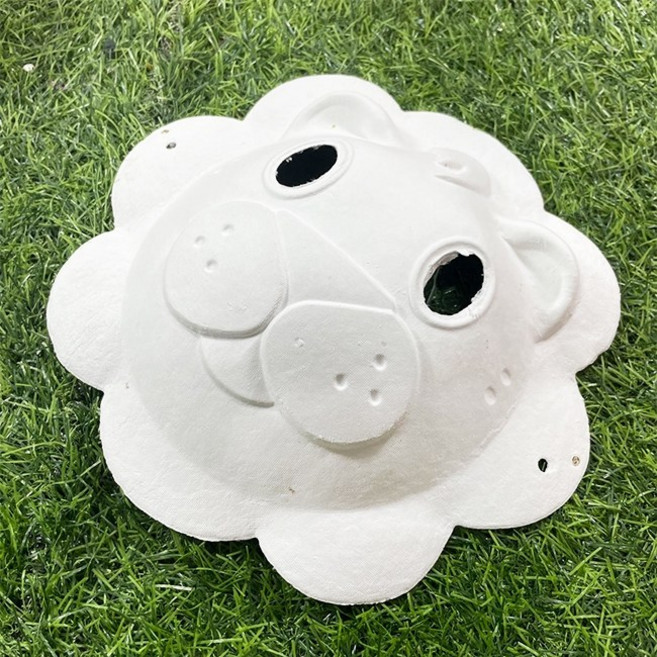 紙面具 獅子 DIY 畫臉 空白面具 附鬆緊帶, 1個, 紙 獅子
