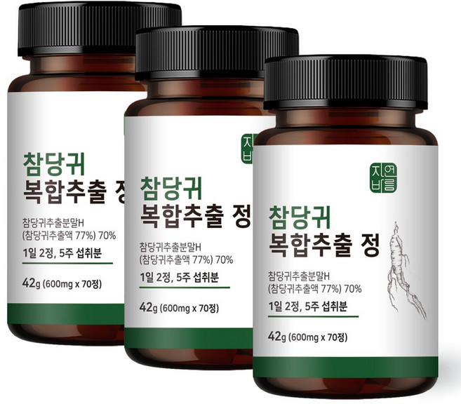 참당귀 데커신 추출 분말 정 콘드로이친 보스웰리아 우슬, 70정, 3개