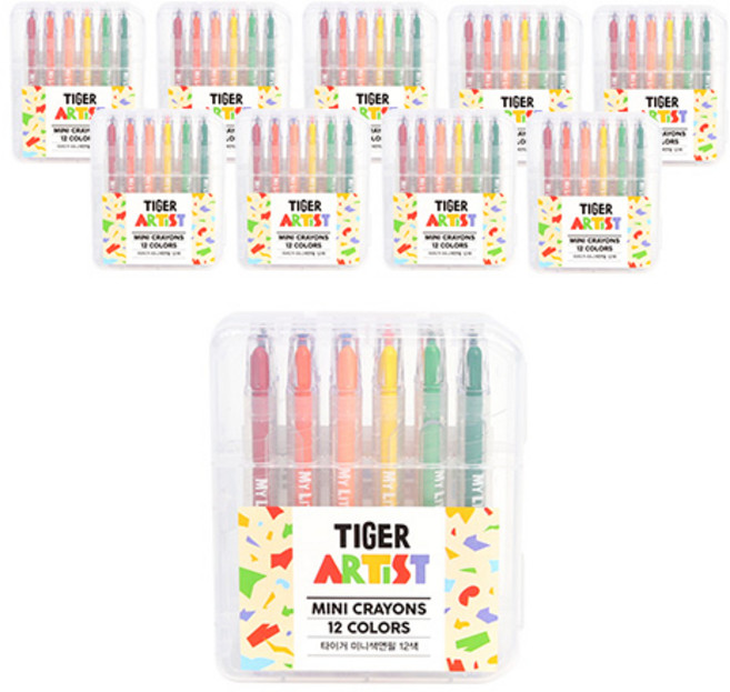 미니 색연필 어린이집 답례품 세트(10명), 12색, 10개