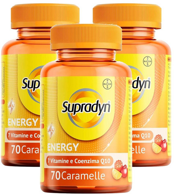 이탈리아 수프라딘 Supradyn 코엔자임 큐텐 멀티비타민 카라멜, 3개, 75정