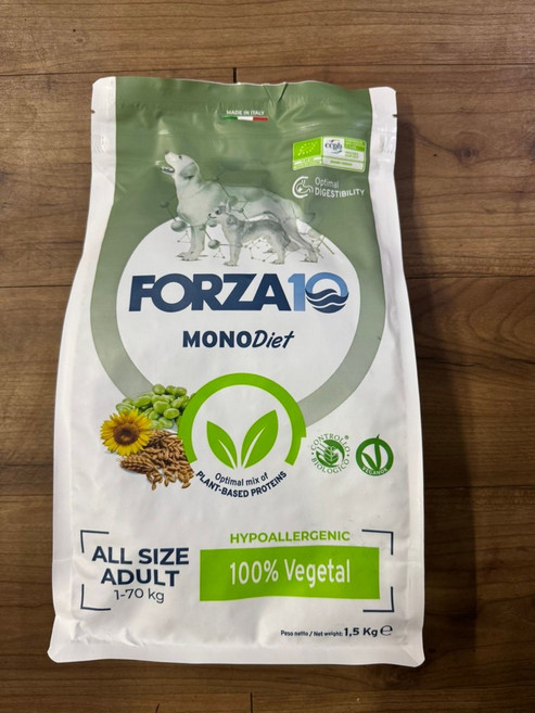 Forza10 MonoDiet 全齡成犬飼料 低敏, 1.5kg, 1個, Plant-Based Proteins