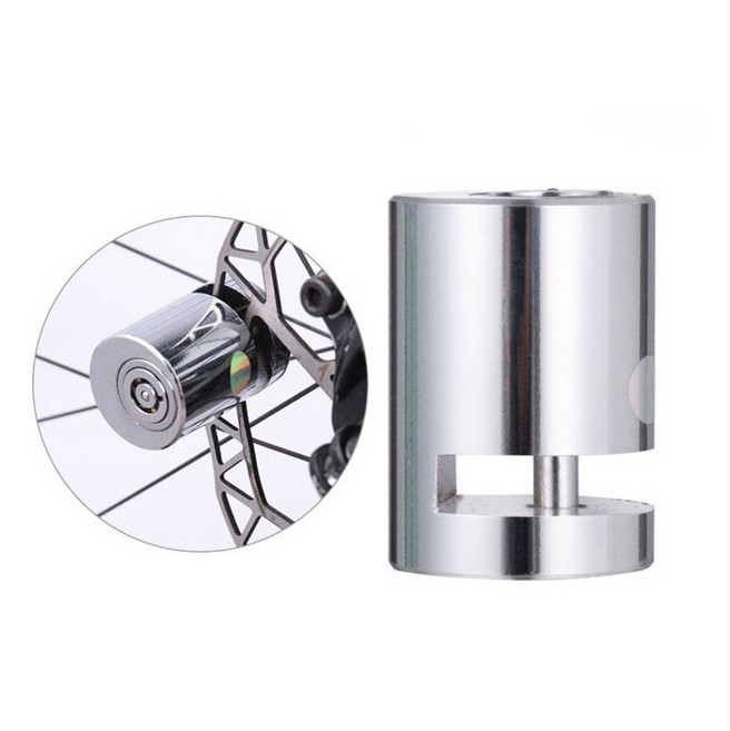 라이더용 오토바이 자전거 도난방지 자물쇠 디스크락 휠 잠금장치 스틸 실버 소형