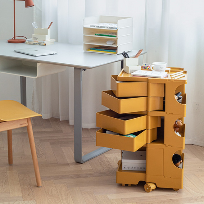 북유럽 보비트롤리 이동식 수납장 선반 회전 트롤리 바퀴달린 수납 정리함 주방카트, AG(에이지)