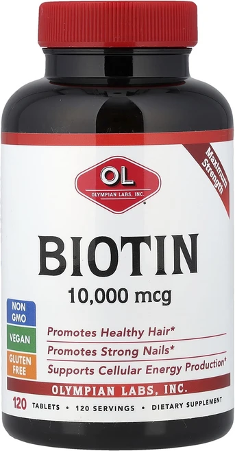 올림피안랩스 비오틴 10000mcg 120정, 4개 - 쿠팡