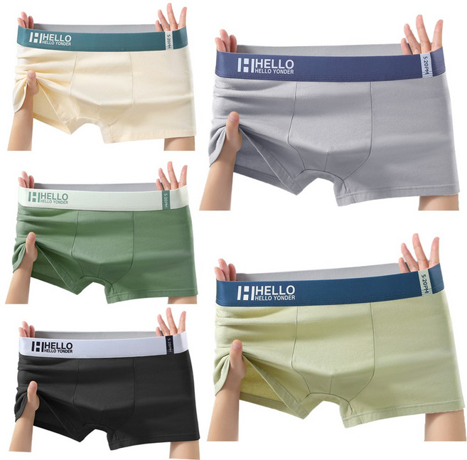 IEDUOS 중학생부터 성인까지 남성 스판 순면 패션 드로즈 팬티 5종세트