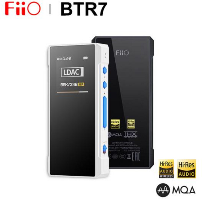 블루투스앰프 FiiO-BTR7 고해상도 HIFI 헤드폰 앰프 QCC5124 블루투스 앰프 MQA USB DAC THX AAA 3.5mm 4.4mm 밸런스드 출력 DSD256 LD, 1.BTR7 Androidwhite