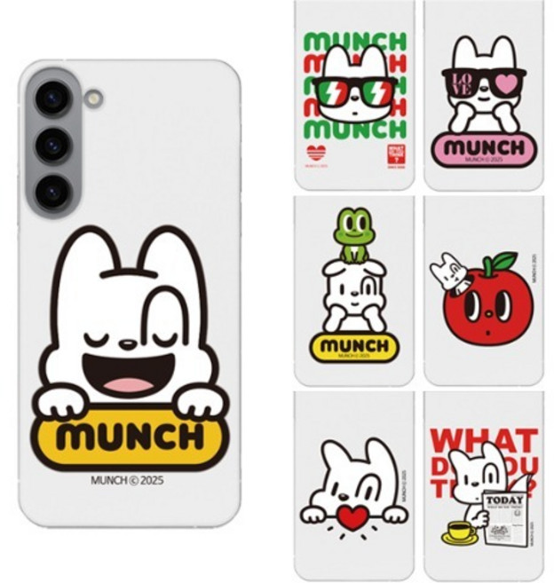 갤럭시S25플러스 (S936) 귀여운 강아지 뭉크 페이스 시즌1 투명 젤리 케이스 클리어