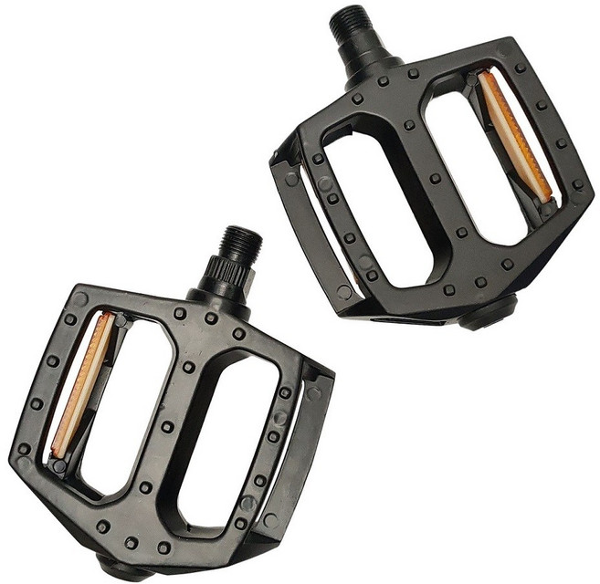 大面積鋁合金粗軸心踏板 通勤車腳踏板 登山車踏板 腳踏車踏板 單車踏面, 1個, 黑色