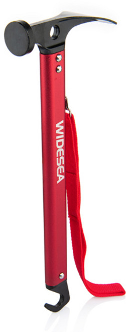 Widesea 캠핑 해머 스테인레스 스틸 구리 야외 텐트 페그 스테이크 말렛 스테이크 풀러 그론드 네일 등산 하이킹, [01] A red, 1개