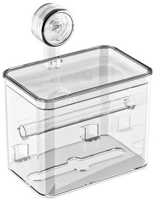 헤이하루 방수 흡착 선반 거치대 휴지걸이, 1개, 투명