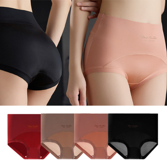 PARANKC 하이웨스트 뱃살보정 심리스4P 고탄력 여성팬티