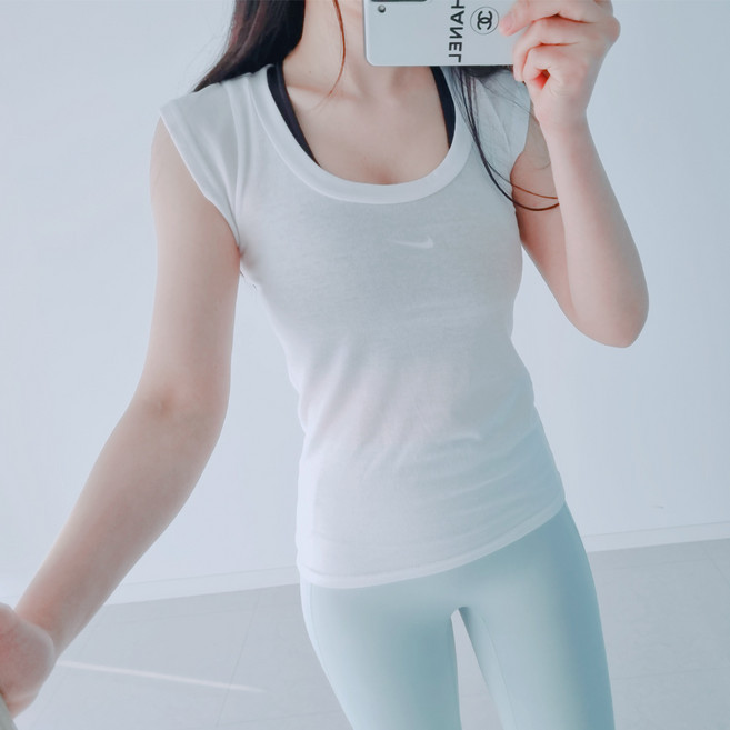 라운드넥 캡소매티 무지티 요가 언발 크롭티 시스루 시원한 반팔 반팔티 요가복 요가상의 필라테스 운동복 레이어드 루즈핏 빅사이즈 봄 여름티 크롭 크롭탑 여성티셔츠 여성반팔