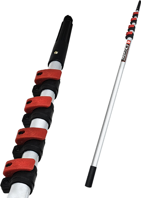 엑셀라 폴대 80cm 1.6m 3.1m 5.6m 7.6m (장대 지름22mm 다용도 도구연결 길이조절 긴장대 미니폴대), 엑셀라 폴대 7.6m, 1개, 기본