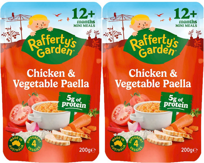 래퍼티스 가든 치킨 베지터블 빠에야, 200g, 2개