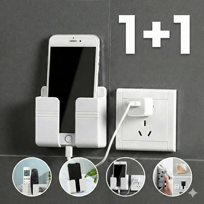 Defenx 무타공 휴대폰 벽 거치대 1+1, 2개, 화이트