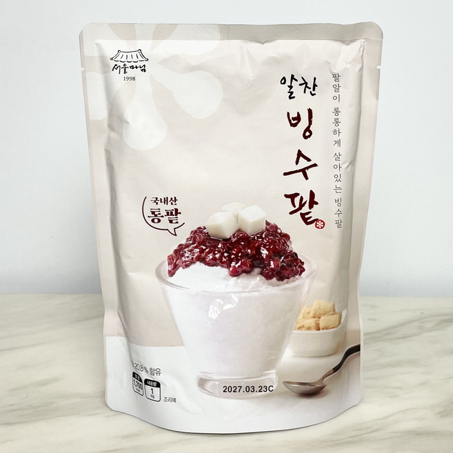 로뎀푸드 서울마님 알찬 빙수팥 100% 국내산 팥 팥빙수, 1kg, 2개