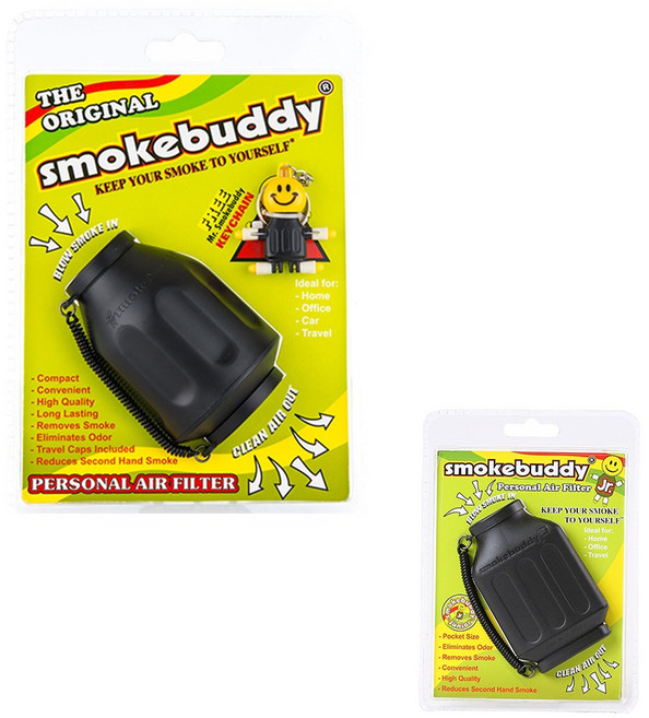 스모크버디 검정 2종 셋트 주니어 오리지날 담배 연기 제거 연기흡입기 휴대용 에어 필터, 1개
