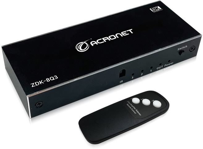 아크로넷 3:1 8K HDMI 선택기 ZDK-8Q3, 1개