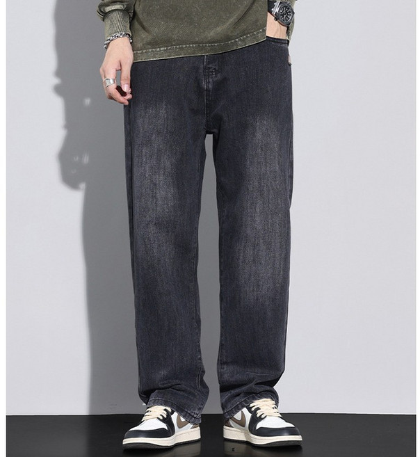 SELEAD 남자 일자 청바지 베이직 스판 데님 팬츠 세미와이드청바지 가을청바지남성 겨울 남성의류바지