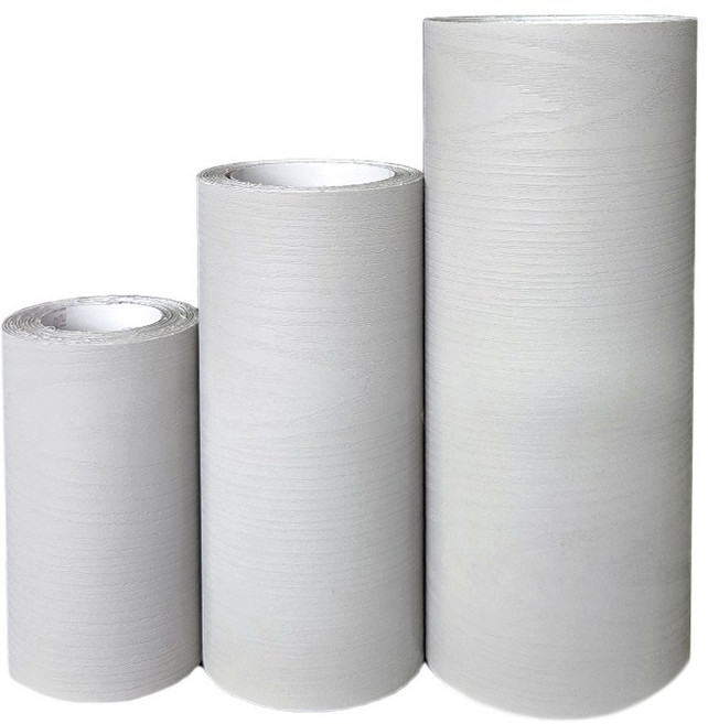 퀸하우징 두꺼운 국산 인테리어필름 몰딩시트지, DPS073 우드 연회색, 15cm