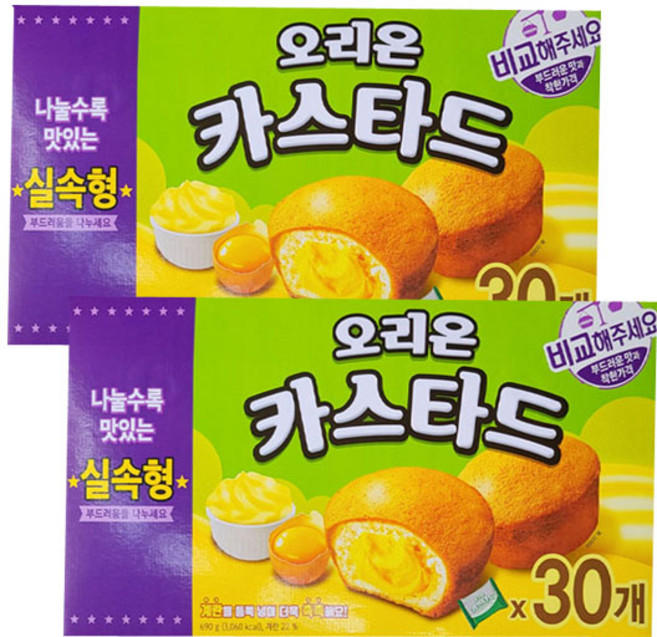 오리온 카스타드, 23g, 60개