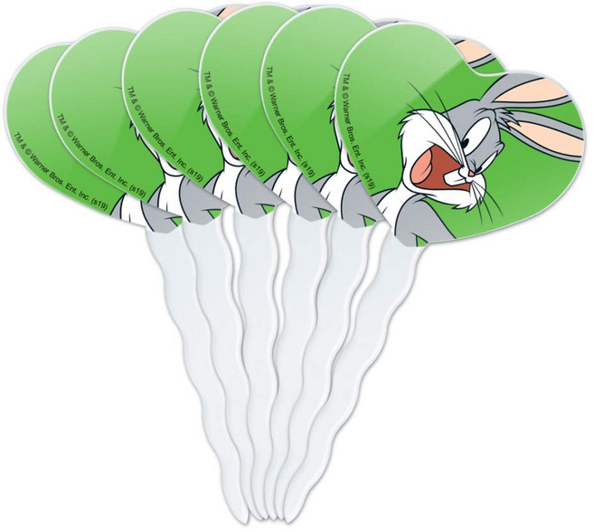 그래픽스 & 모어 루니 툰 벅스 버니 하트 러브 컵케이크 픽 토퍼 장식 6개 세트 그래픽스 & 모어 루니 툰 벅스 버니 하트 러브 컵케이크 픽 토퍼 장식 6개 세트, 멀티, 1개