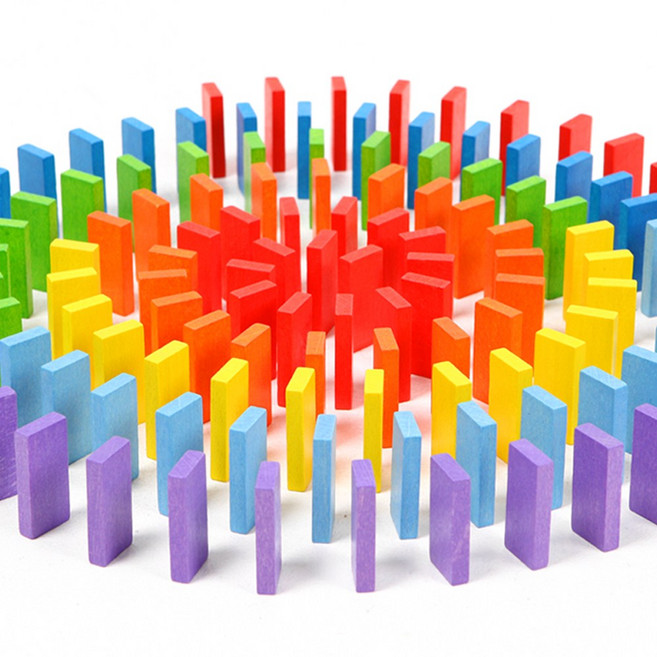 원목 도미노 100pcs 리필용 8종 택1, 파랑, 1개