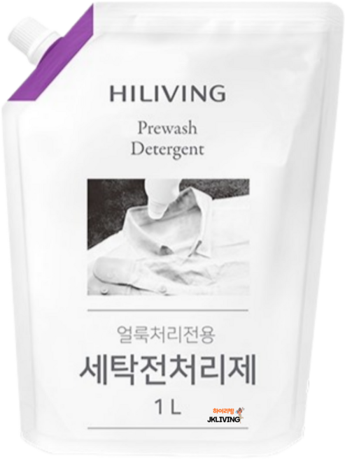 [JKLIVING] 부분세탁 얼룩 전용세제 - 세탁전 처리제 찌든때 강력한 얼룩제거 하이리빙 세제, 2개, 1.01L