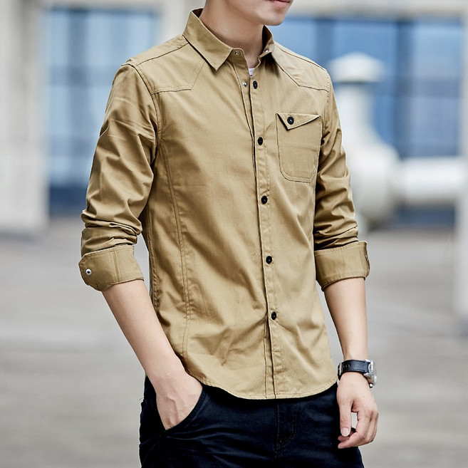 LARGE STORE 軍裝長袖襯衫