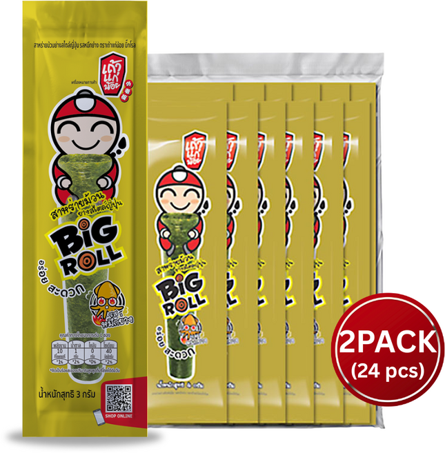 태국 타오케노이 빅롤 구운김 오징어맛 2.5g x 12개입, 2개