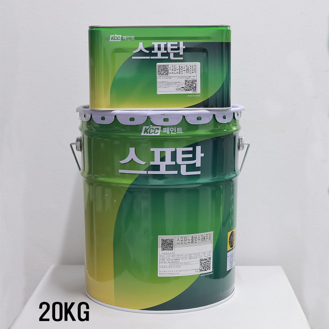 KCC 옥상방수 우레탄페인트 스포탄노출방수재K 2액형 중도 20KG (녹색/회색), 회색, 1개, 16kg