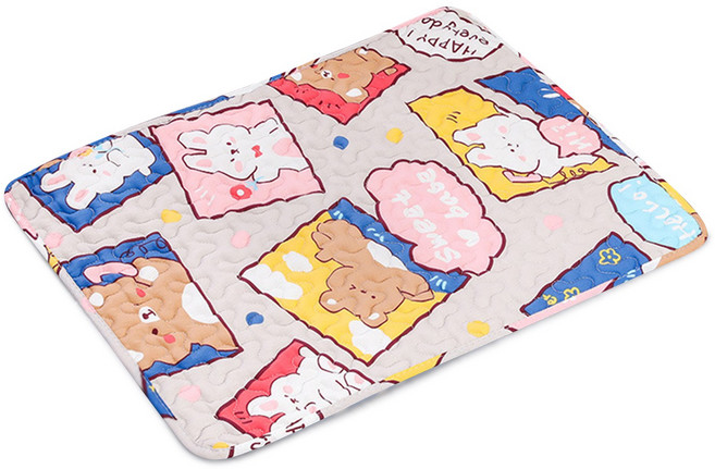 믹스MICS 반려동물 누빔매트 여름 쿨매트 쿨방석 사계절 순면 강아지 고양이 애견 애묘 매트, 컬러풀, 1개