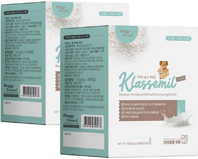 도기프렌드 분유 클라쎄밀 플러스, 5g, 60개, 우유