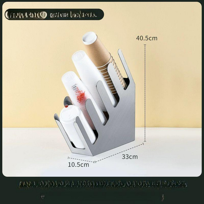 카페 비닐 보관함 디스펜서 포장백 픽업 캐리어 정리함, 1개, 경사형 4칸