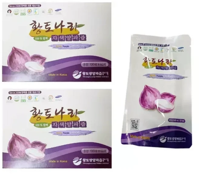 무안 황토나라 자색양파즙100ml 60개입 2개, 100ml, 1개