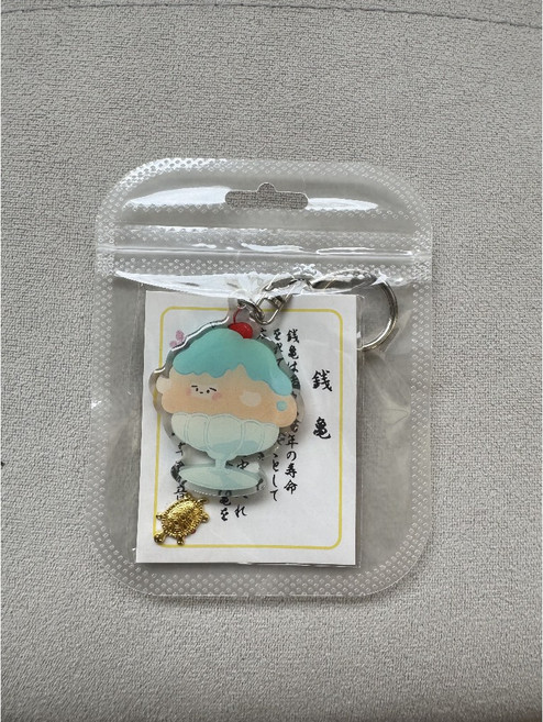 暖羊warm sheep 吊飾-悠遊卡 原創鑰匙圈 壓克力吊飾 文創交通卡, 1個, 刨冰款
