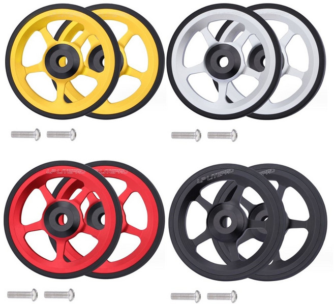 브롬톤 이지휠 1쌍 브롬톤 악세사리 브롬톤휠 Brompton easy wheels, 블랙, 1개
