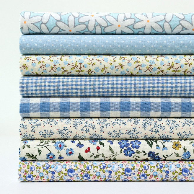 花卉格子布料 8件組 SH-310, 8種, 1組