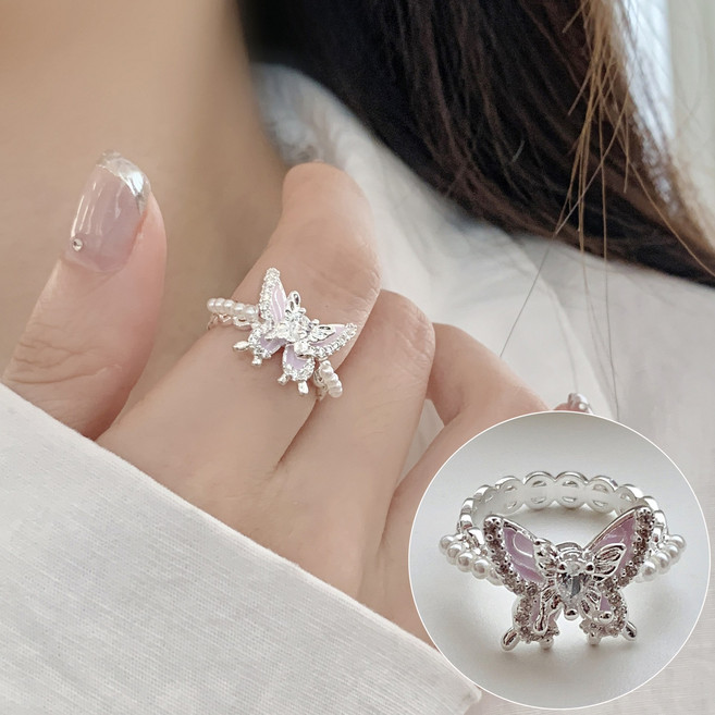 蝴蝶結戒指 女款 簡約時尚 開口戒