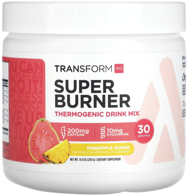 절실히 몸관리가필요한시기 TransformHQ 슈퍼 버너 발열 드링크 믹스 파인애플 구아바 270g(9.6oz) 프리미엄할인상품입니다, TransformHQ슈퍼버너발열드링크믹스파인애플구아바2, 270g, 1개