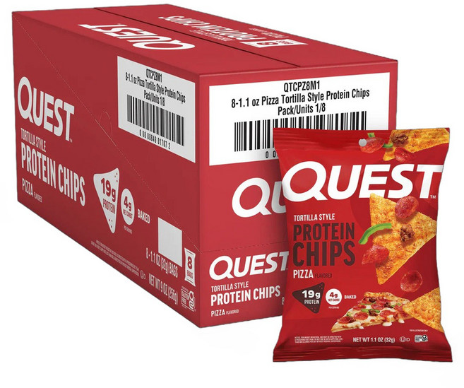 QUEST NUTRITION 墨西哥薄餅風格蛋白質脆片 披薩口味 8入, 1個, 256g